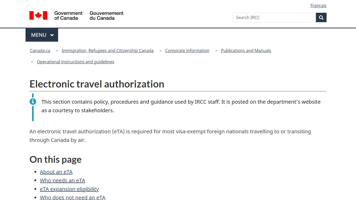 Electronic travel authorization - Canada.ca