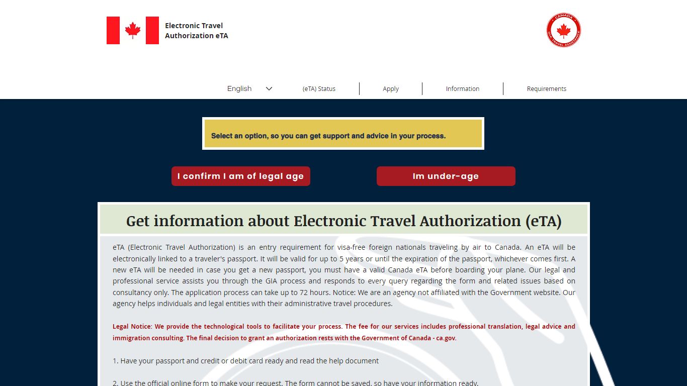 Canada | Electronic Travel Authorization (eTA)